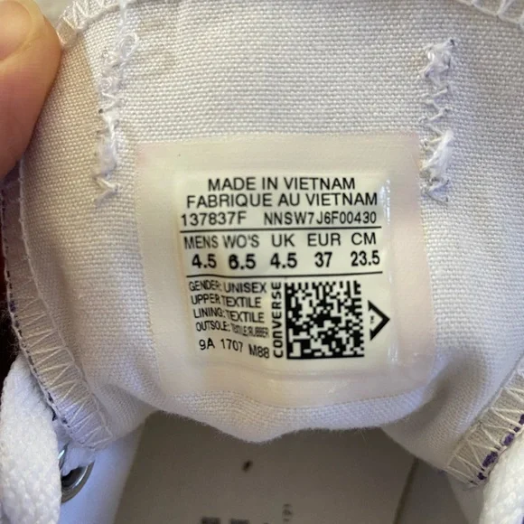 Converse Purple Low-Top Sneakers - Picture 3 of 9